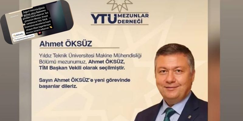 Yıldız Teknik Üniversitesi'nden Ahmet Öksüz'e tebrik 3 Adsiz tasarim 3