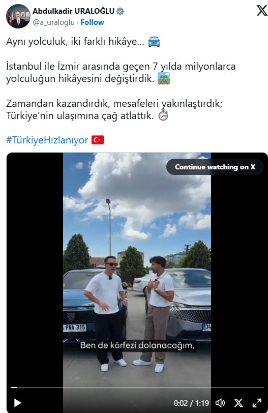 Bakan Uraloğlu'nun paylaştığı Türkiye Gençlik videosu viral oldu 3 Ekran goruntusu 2026 08 05 114809
