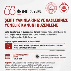 Terörle mücadelede yaralanıp malul sayılmayanlara yeni başvuru imkanı 4 terorle mucadelede malul sayilmayanlar icin kritik tarih bakan goktas 1 eylulu isaret 1808670 202608120135 20260812013533 3