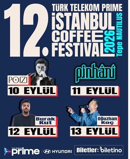 Türk Telekom Prime İstanbul Coffee Festival 10-13 Eylül'de Tepe Nautilus’ta kapılarını açıyor 3 12. Turk Telekom Prime Istanbul Coffee Festival e1788962948688