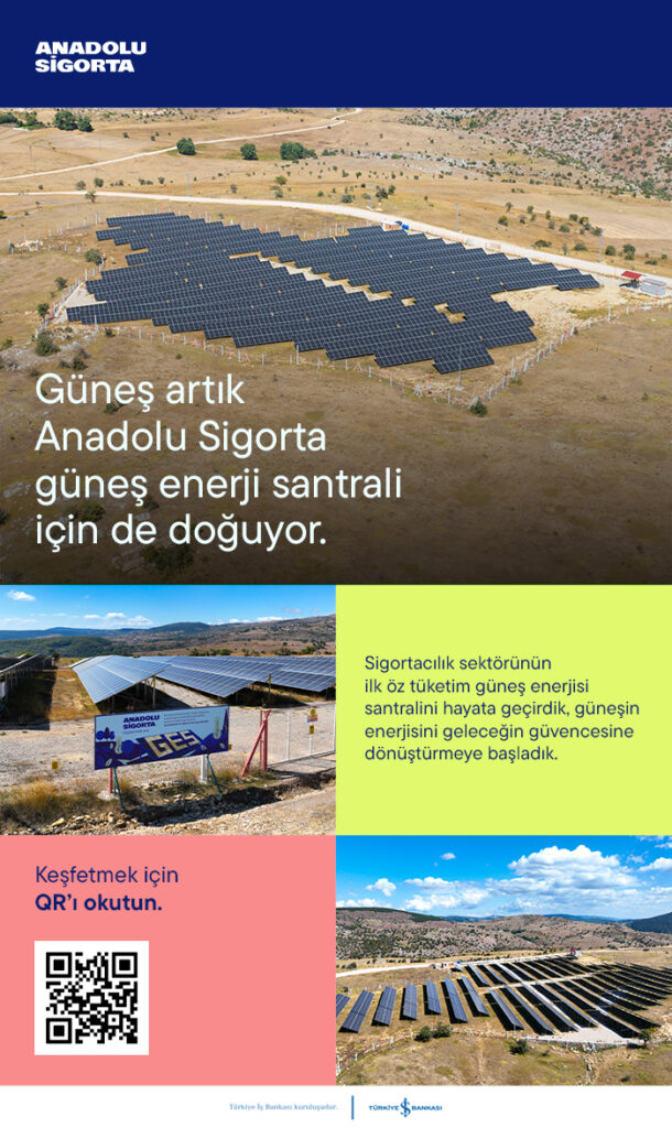 Anadolu Sigorta’dan Sinop’ta güneş enerjisi yatırımı 3 Anadolu Sigorta, Sinop Boyabat’ta yıllık 2.450 MWh üretim beklenen GES’i devreye aldı. Yatırımla elektrik kaynaklı Kapsam 2 emisyonlarını sıfırlamayı hedefledi. - Türkiye'de İş Dünyası Dergisi