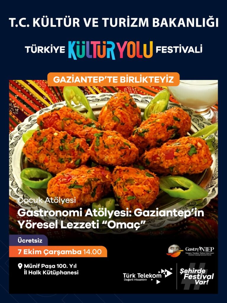 GastroAntep Kültür Yolu Festivali, 3-11 Ekim’de Gaziantep’te düzenlenecek. Dokuz gün boyunca konserler, sergiler, atölyeler ve 50’den fazla Lezzet Noktası ziyaretçilerle buluşacak.