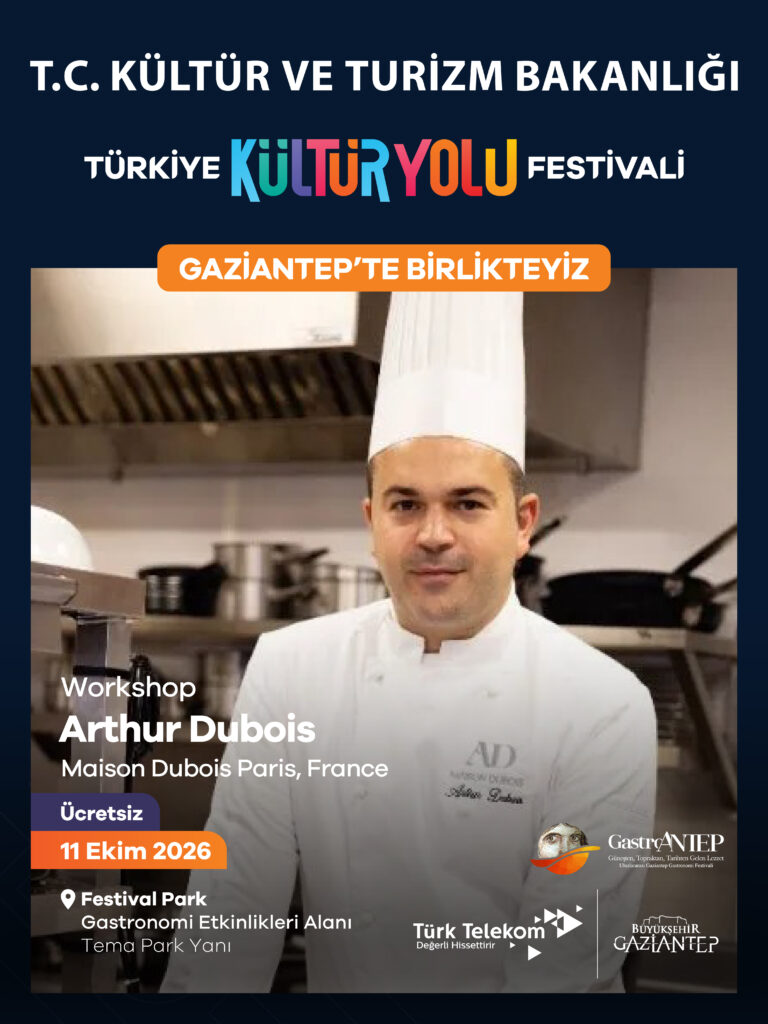 GastroAntep Kültür Yolu Festivali, 3-11 Ekim’de Gaziantep’te düzenlenecek. Dokuz gün boyunca konserler, sergiler, atölyeler ve 50’den fazla Lezzet Noktası ziyaretçilerle buluşacak.