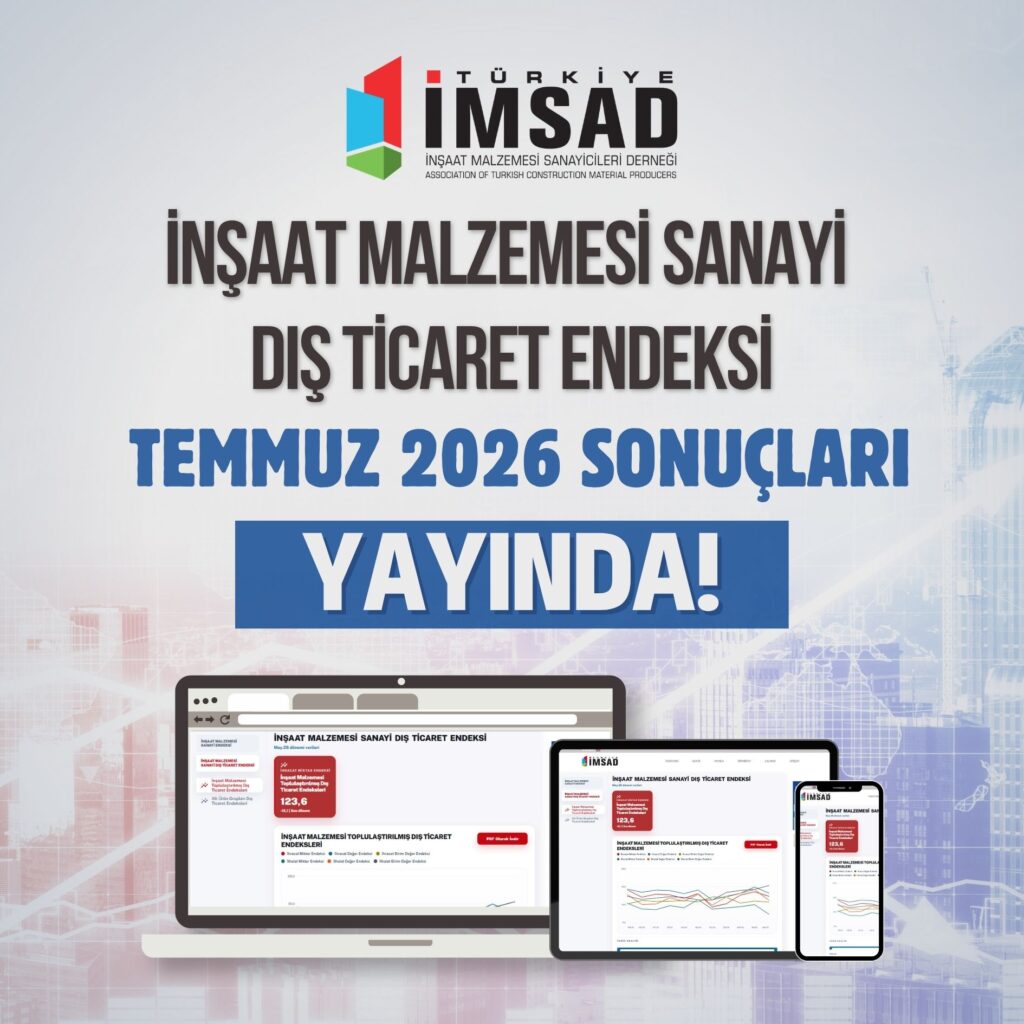 Türkiye inşaat malzemesi sanayi ihracatı temmuzda 3,20 milyar dolar oldu 3 dte temmuz