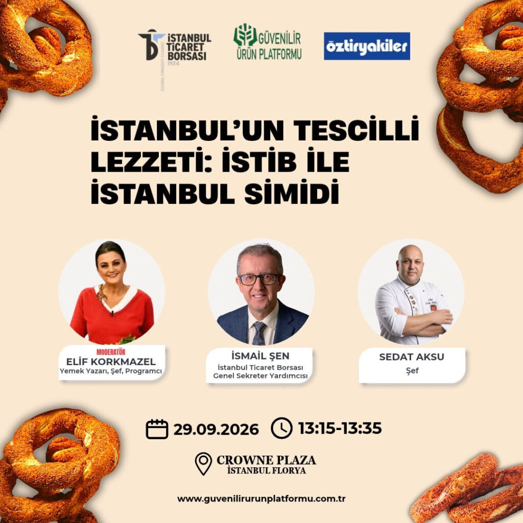 İstanbul simidi Güvenilir Ürün Zirvesi’nde mercek altına alınacak 3 Coğrafi işaretli İstanbul simidi, 29 Eylül’de düzenlenecek 5. Uluslararası Güvenilir Ürün Zirvesi’nde özel panel ve workshopla ele alınacak. -Türkiye'de İş Dünyası Dergisi