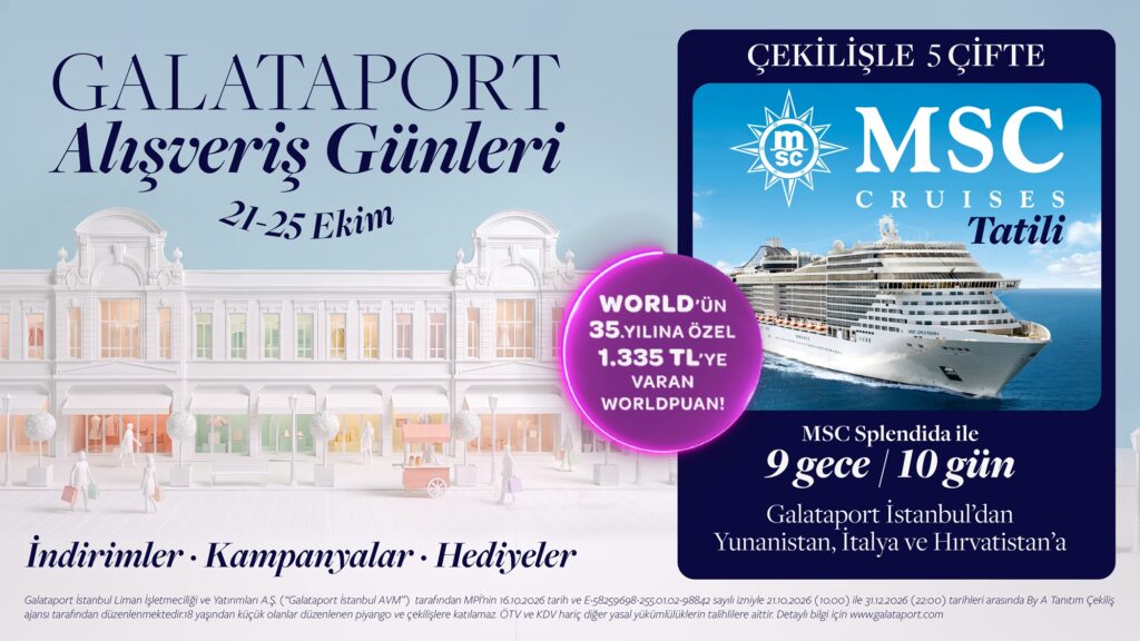 Galataport İstanbul’un 5. yılına özel alışveriş fırsatları 4 GP 5.Yil Cekilis